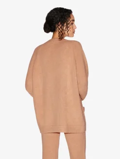 Alpaca Blend Cardigan In Camel