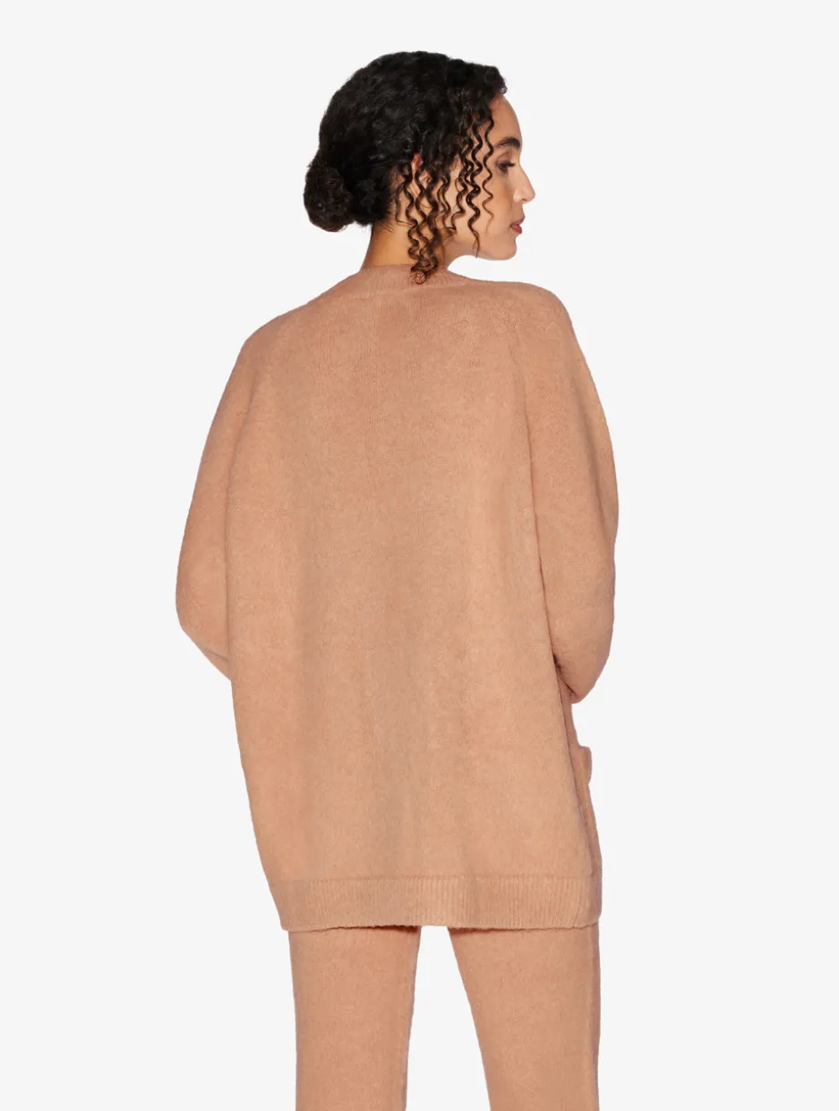 Alpaca Blend Cardigan In Camel