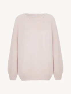 Alpaca Blend Sweater In Powder Pink