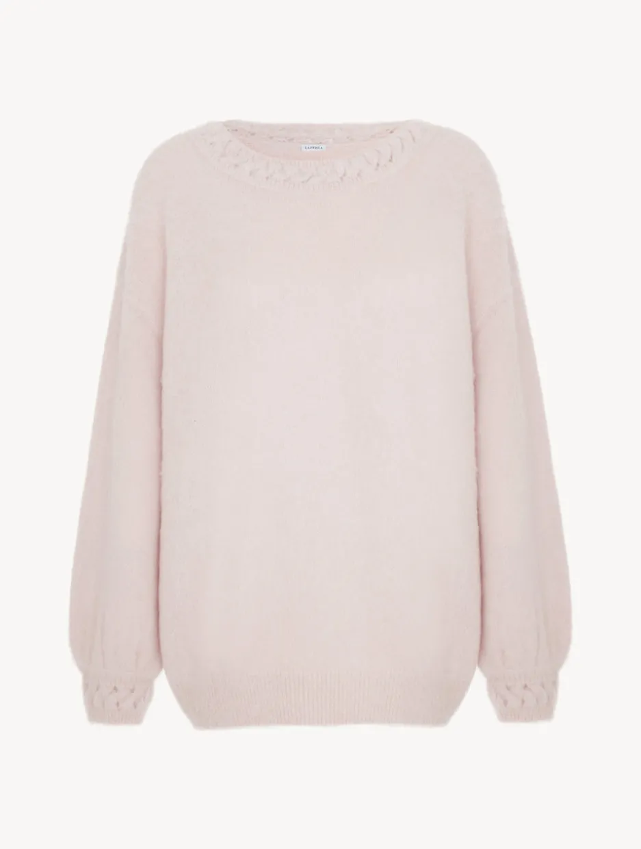 Alpaca Blend Sweater In Powder Pink