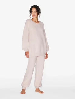 Alpaca Blend Sweater In Powder Pink