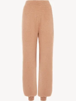 Alpaca Blend Trousers In Camel