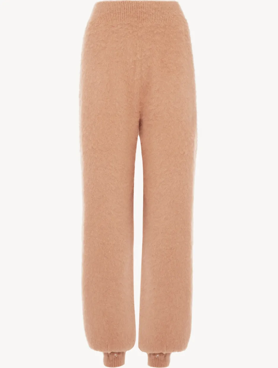 Alpaca Blend Trousers In Camel