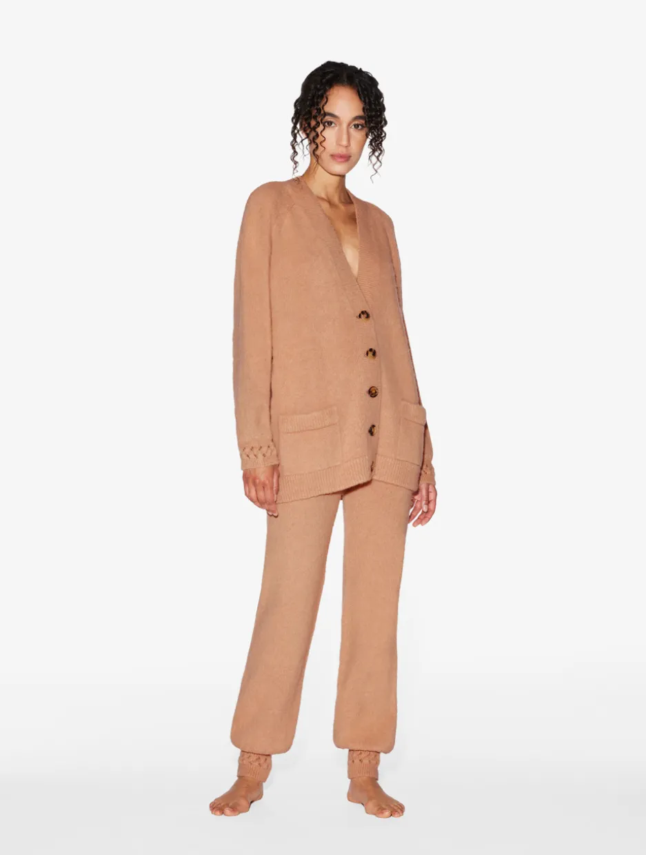 Alpaca Blend Trousers In Camel