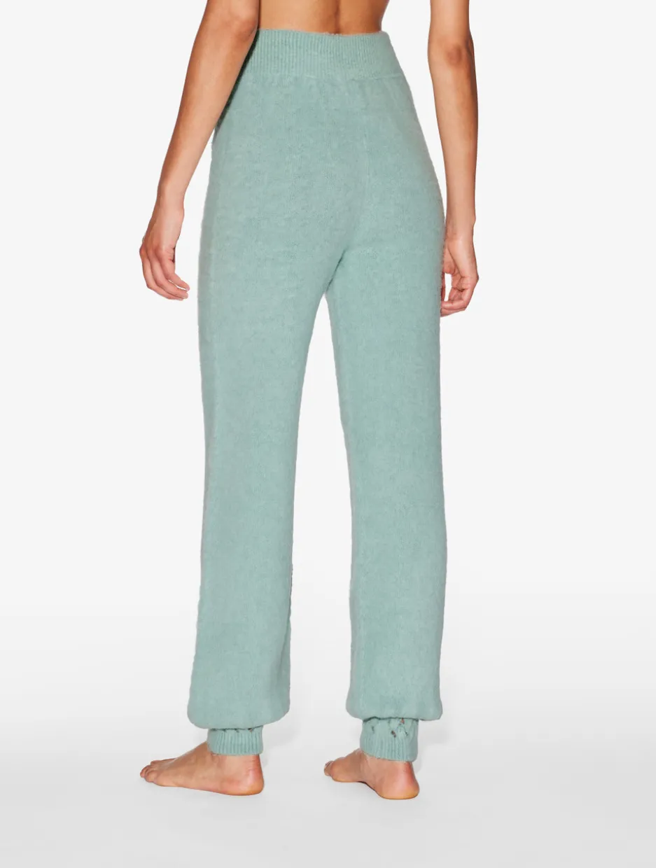 Alpaca Blend Trousers In Almond Green