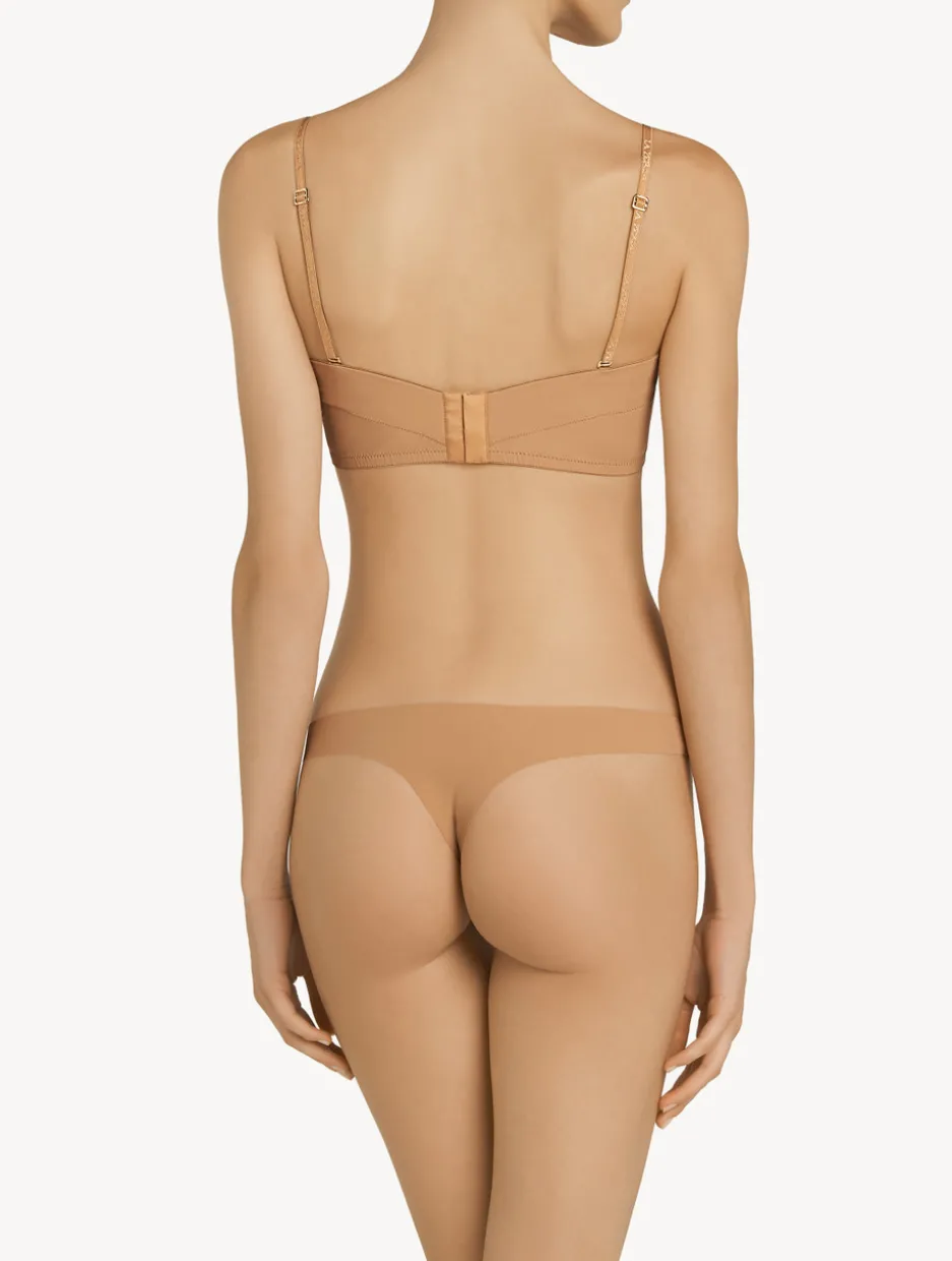 Amaretto-coloured Underwired Padded Bandeau U-bra