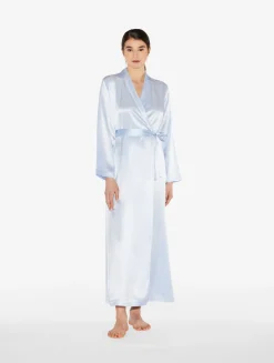 Azure Silk Long Robe