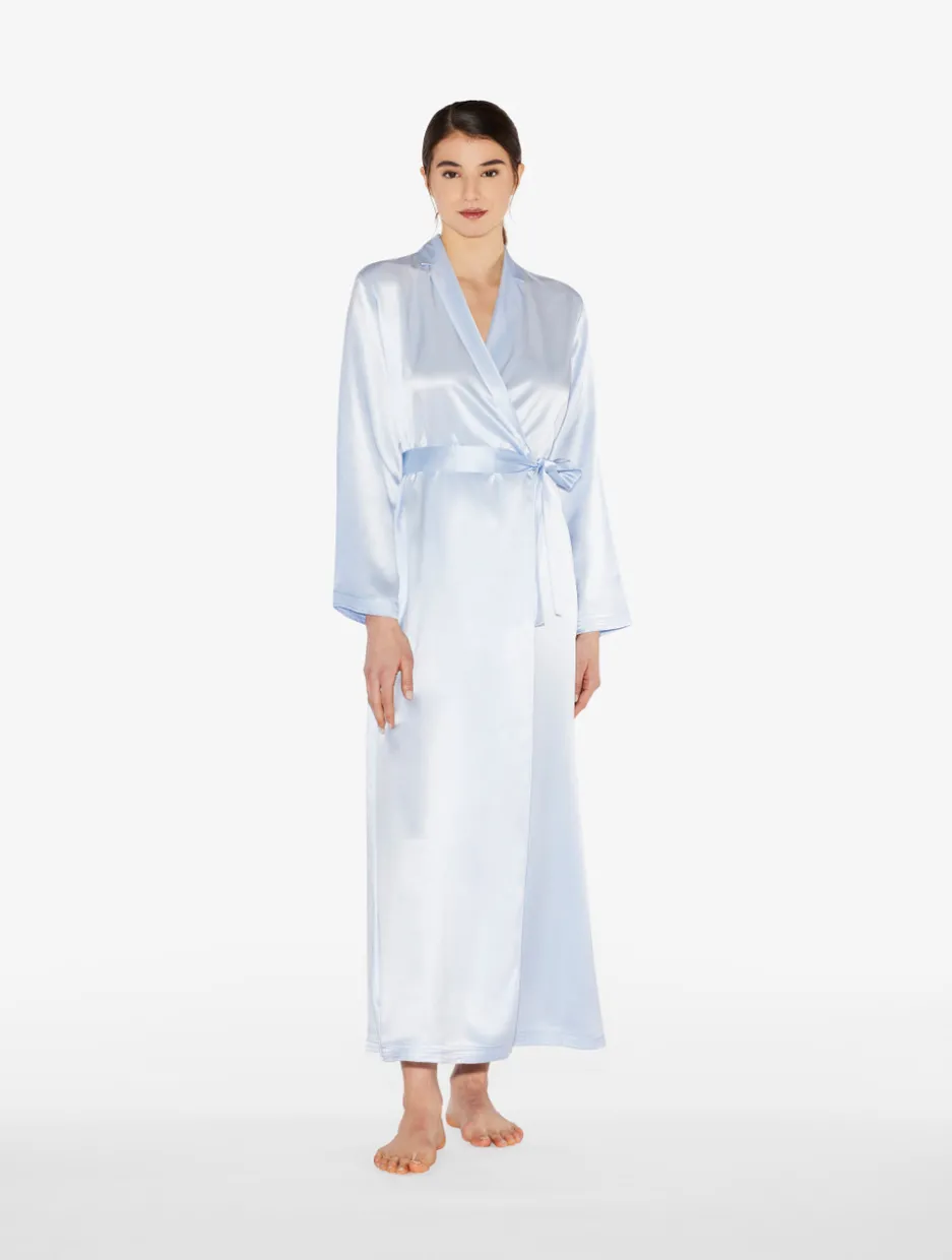 Azure Silk Long Robe