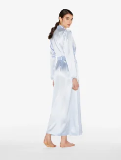 Azure Silk Long Robe