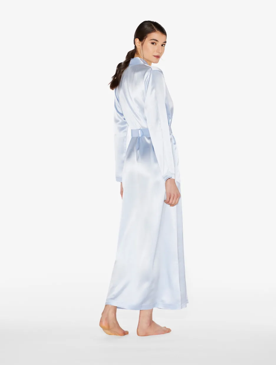 Azure Silk Long Robe