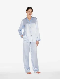 Azure Silk Pajama Set