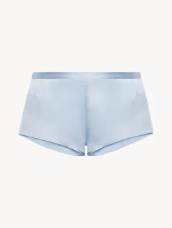 Azure Silk Pajama Shorts