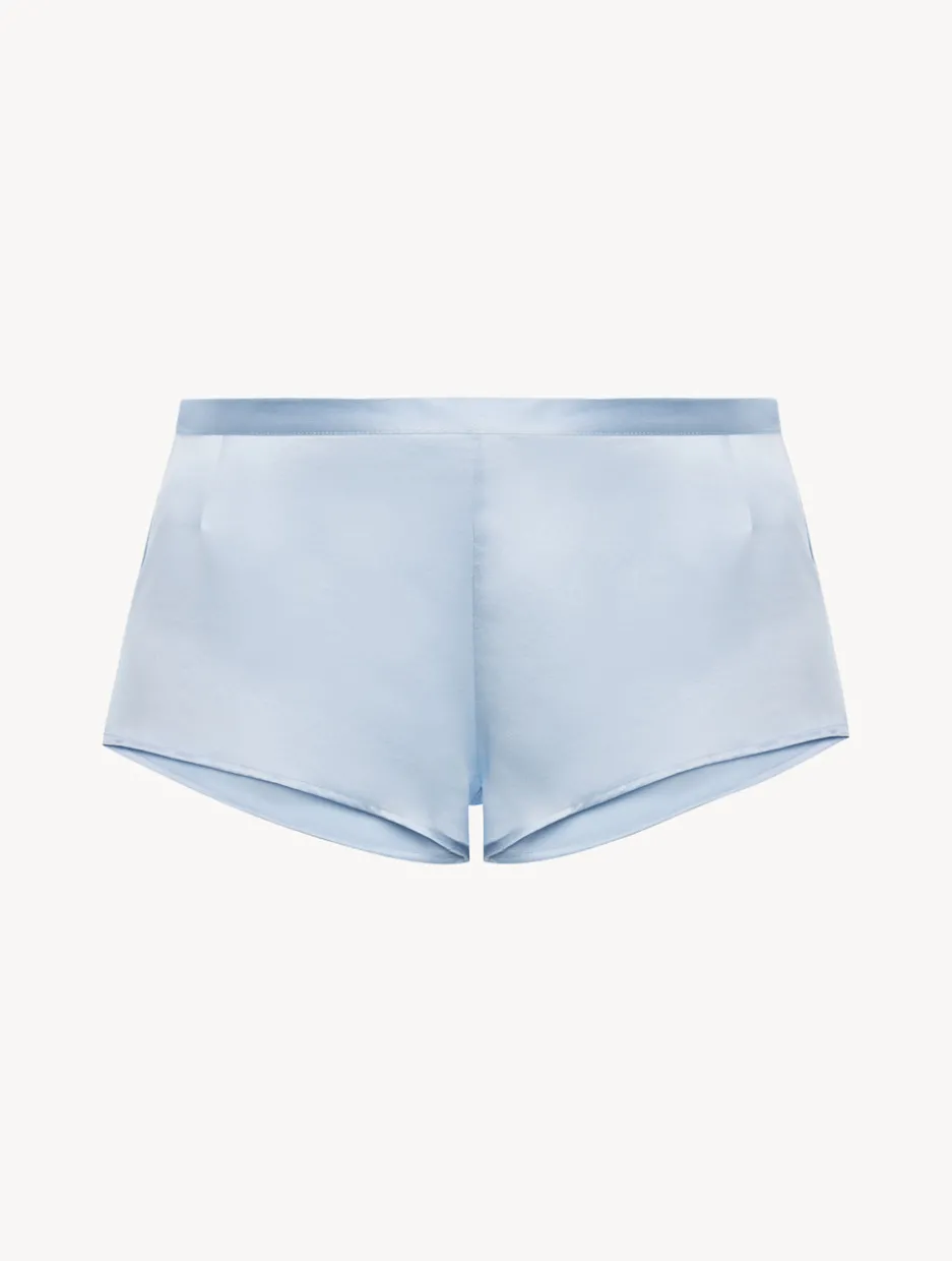 Azure Silk Pajama Shorts