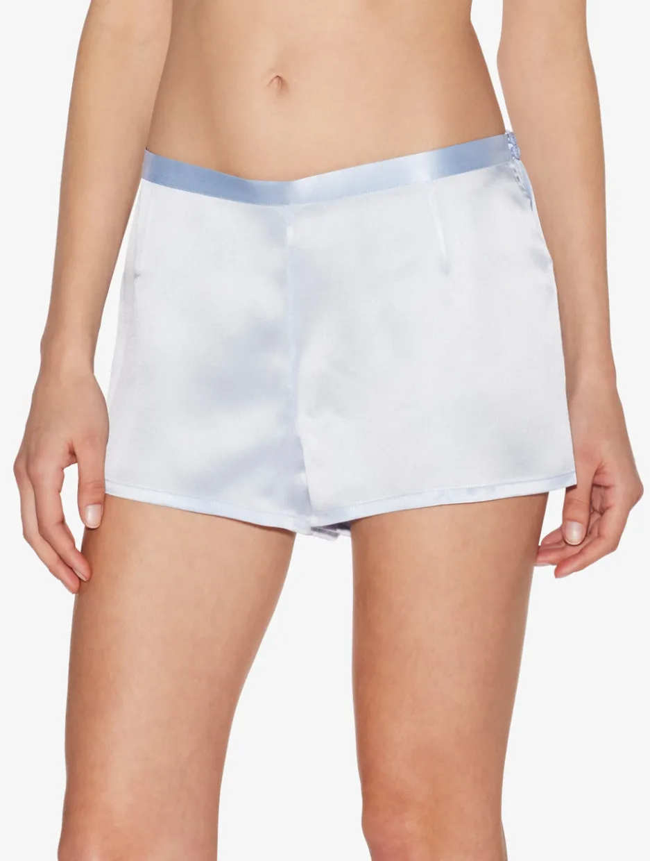 Azure Silk Pajama Shorts