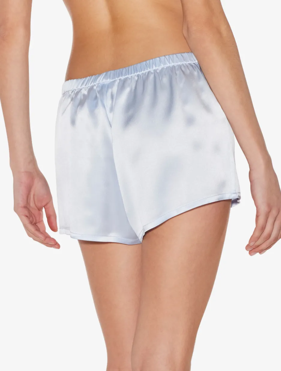 Azure Silk Pajama Shorts