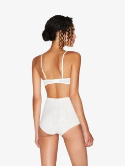 Balconette Bra In Off-white Stretch Tulle