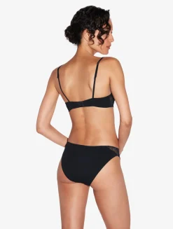 Balconette Bra In Onyx With Embroidered Tulle
