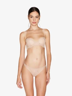 Balconette Bra With Lace In Oak Blush