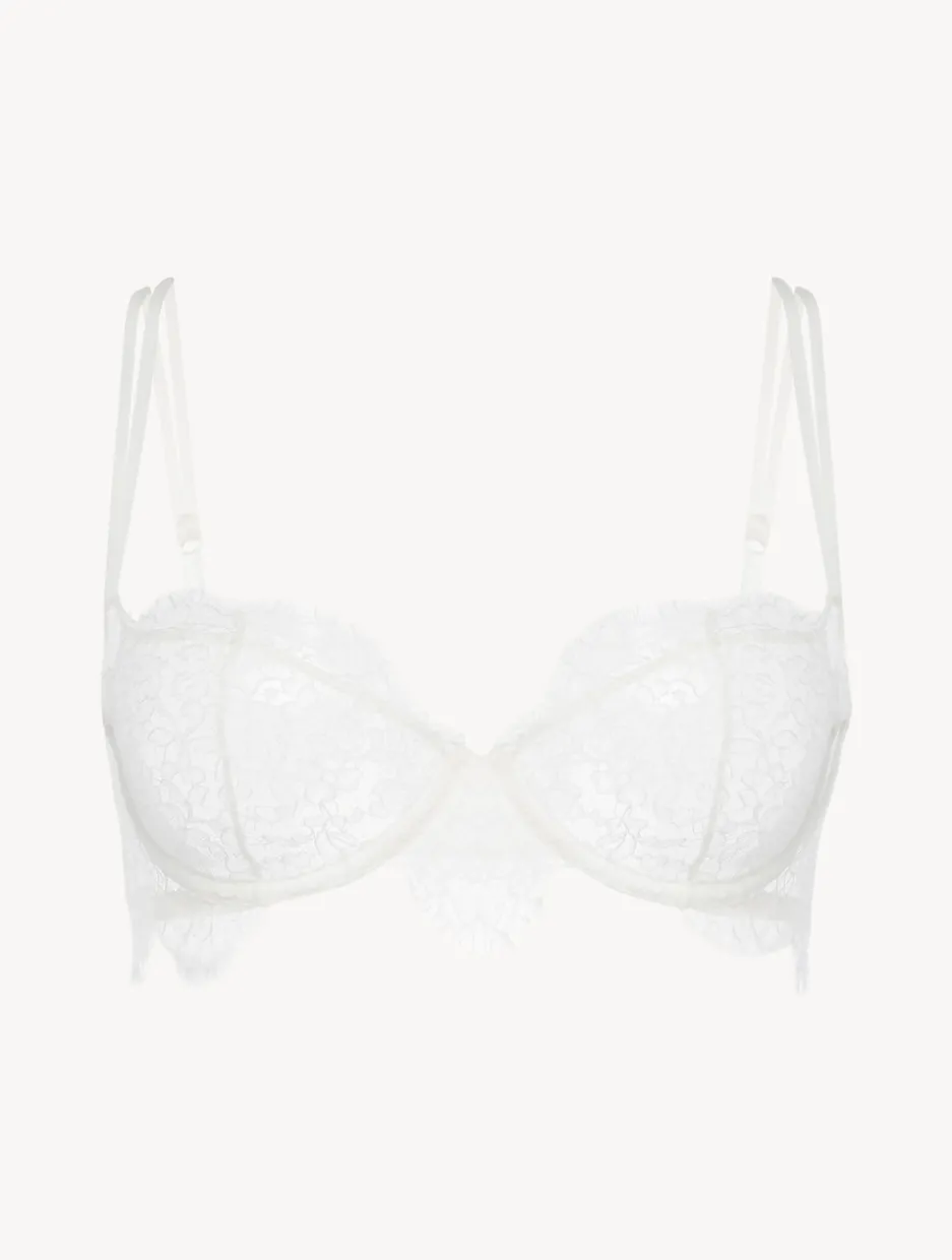 Balconette Bra With Lace In Natural