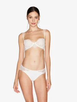 Balconette Bra With Lace In Natural