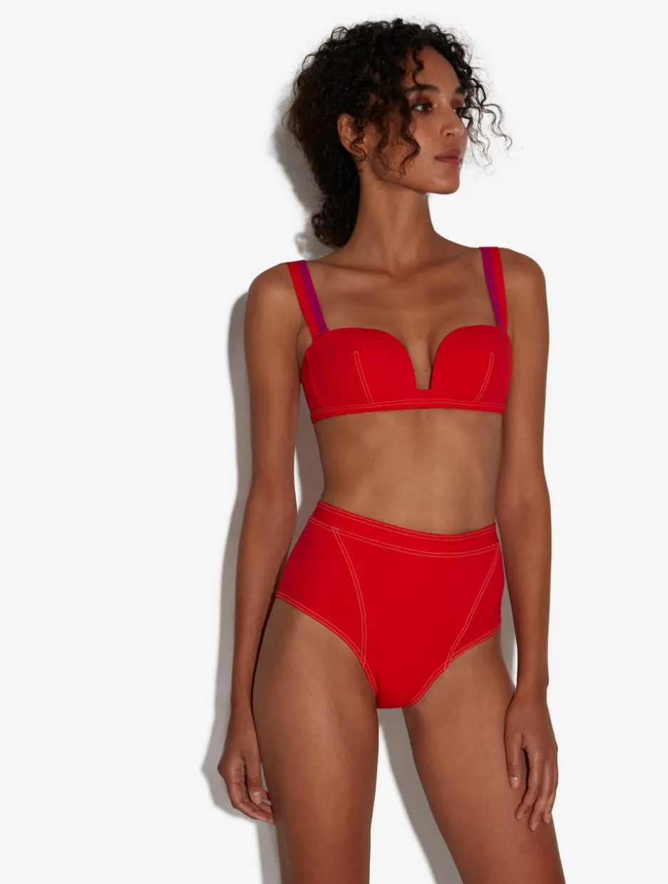 Bandeau Bikini Top In Red
