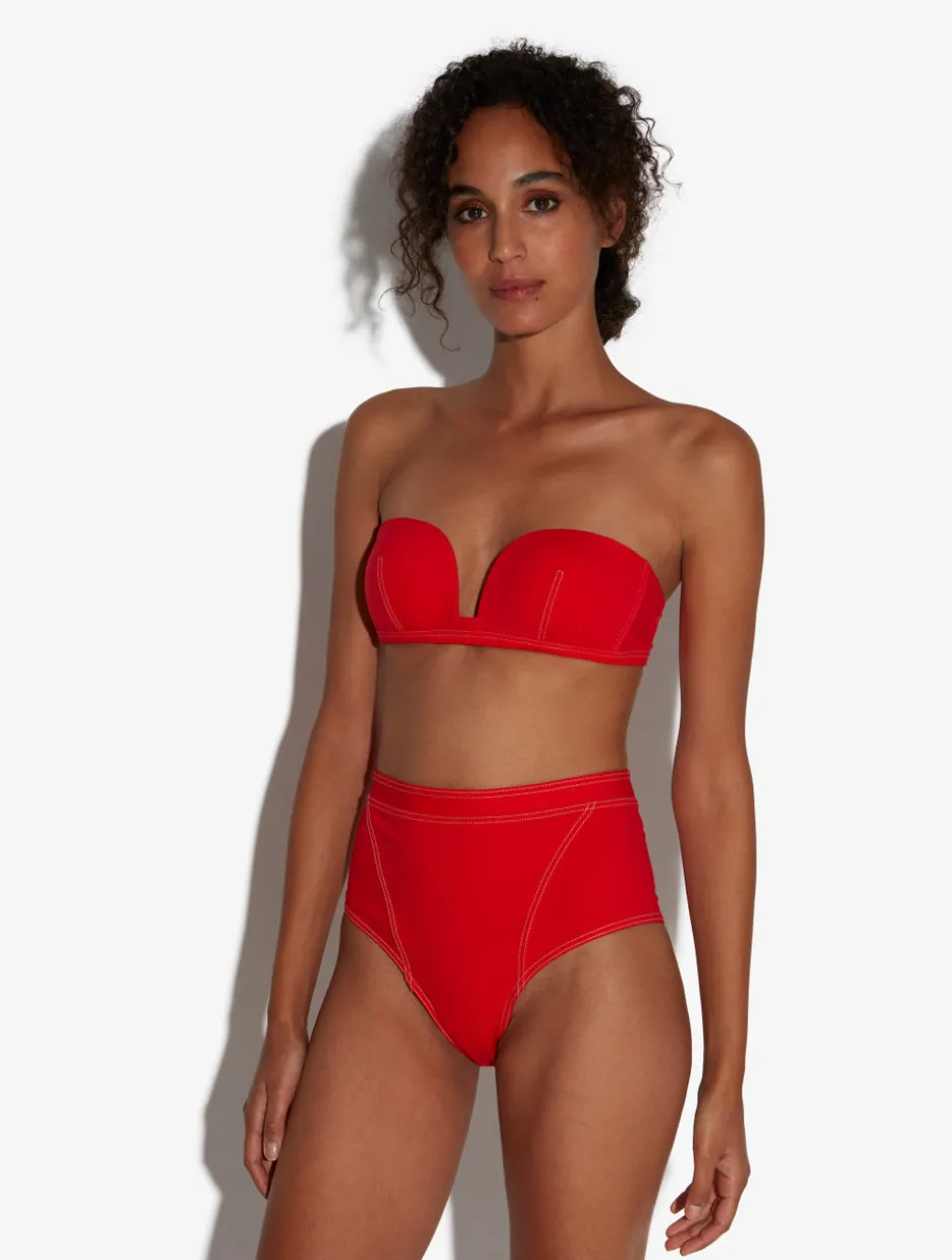Bandeau Bikini Top In Red