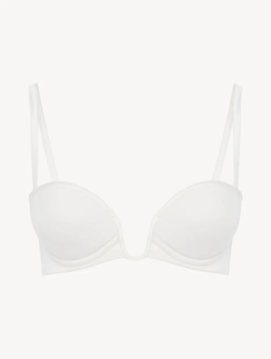 Bandeau Bra In Lys With Embroidered Tulle