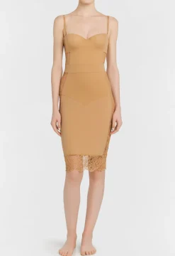 Beige Padded Underwired Dress