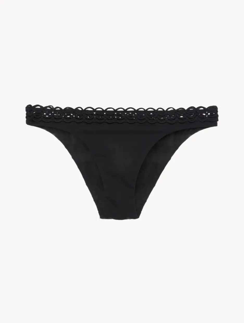 Bikini Brief In Black With Soutache
