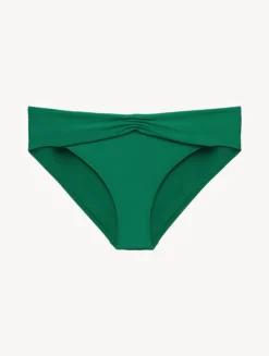 Bikini Brief In Green With Draped Waist