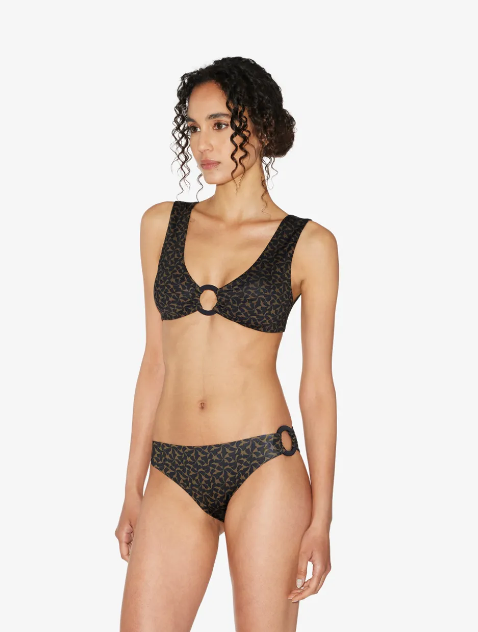Bikini Briefs In Dark Green And Black