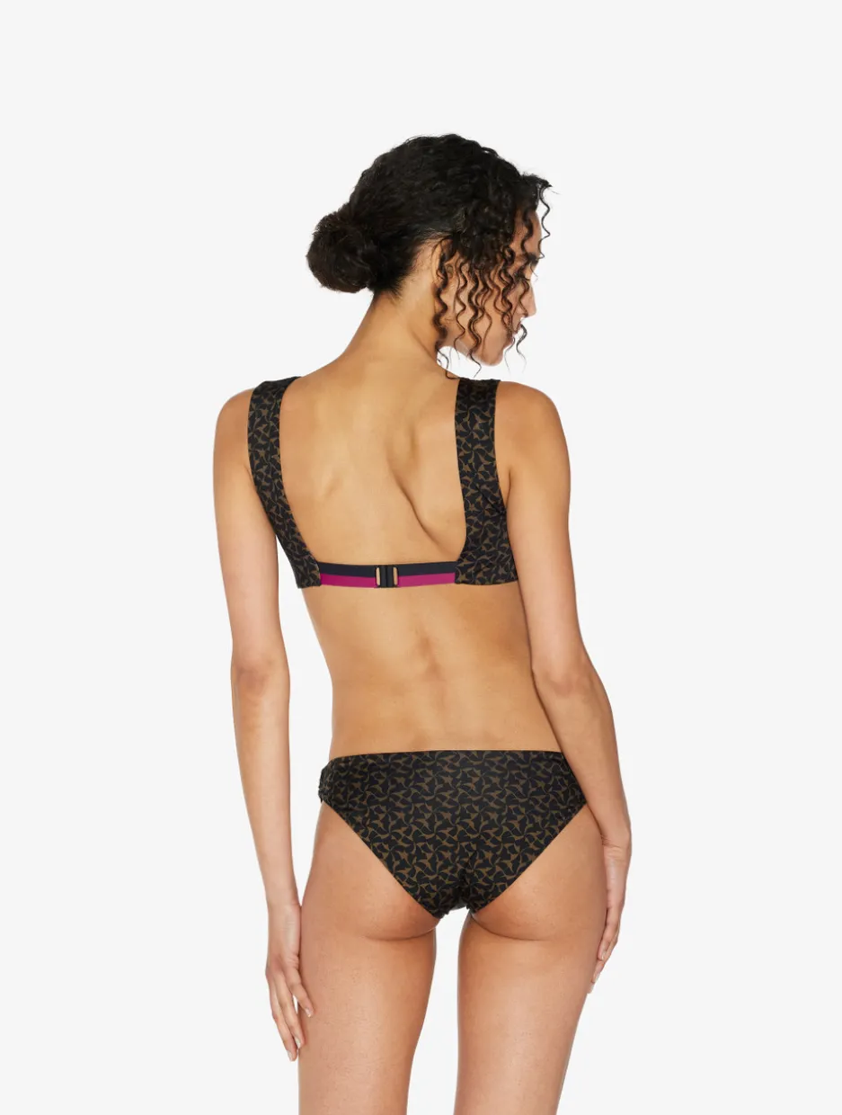 Bikini Briefs In Dark Green And Black