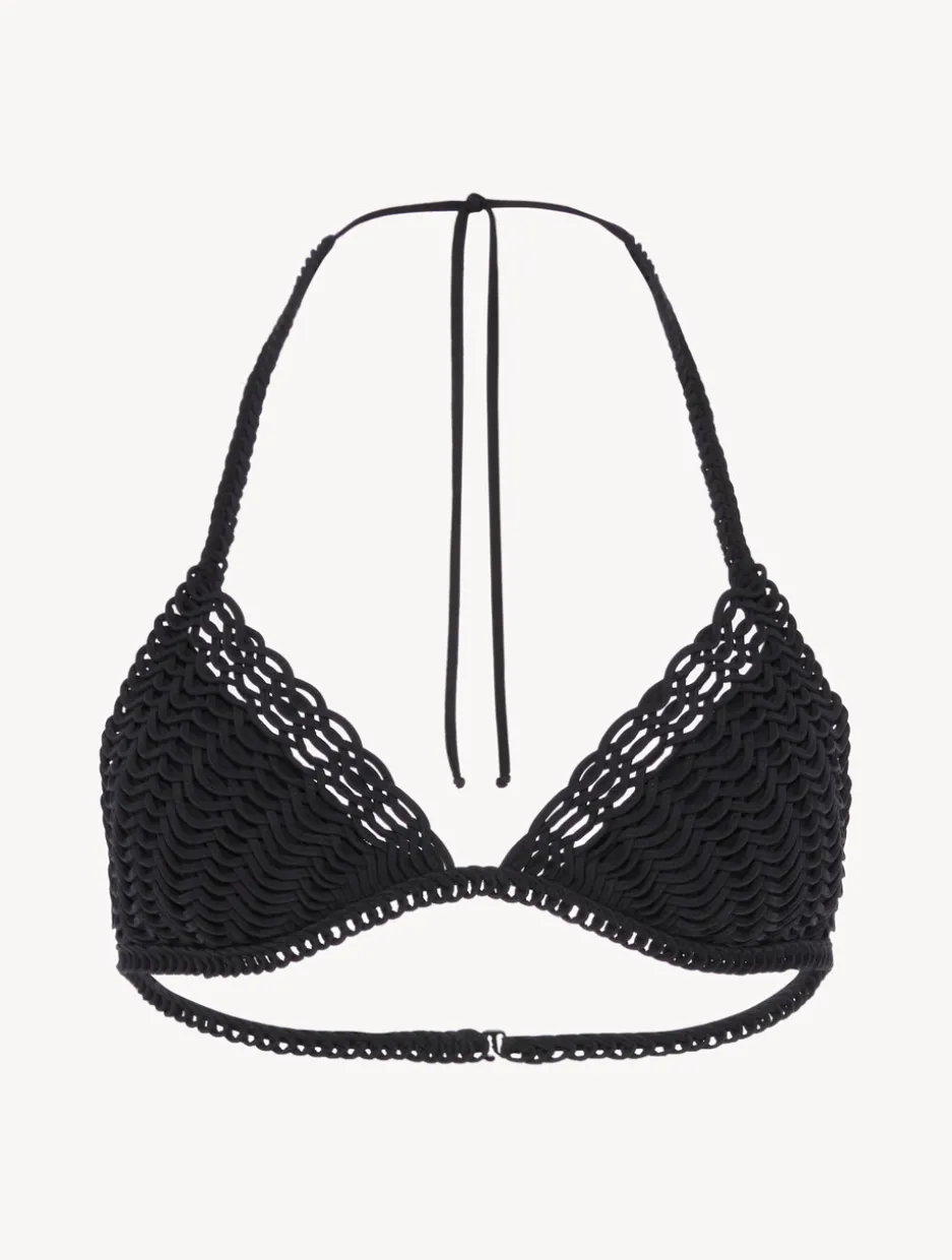 Bikini Top In Black With Soutache