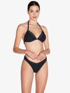 Bikini Top In Black With Soutache