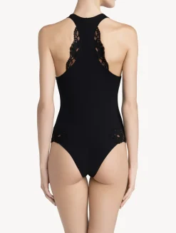 Black Cotton Bodysuit