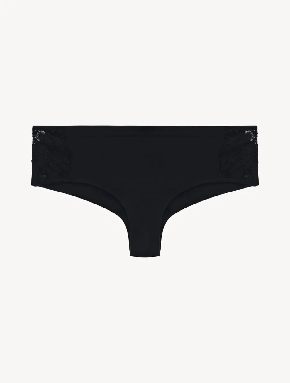Black Cotton Hipster Briefs