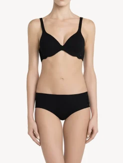 Black Cotton Hipster Briefs