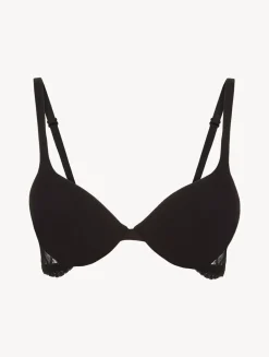 Black Cotton Push-up Bra
