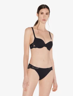 Black Cotton T-shirt Bra