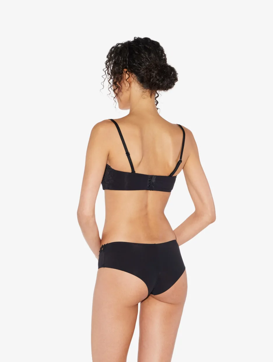 Black Hipster Briefs With Macramé