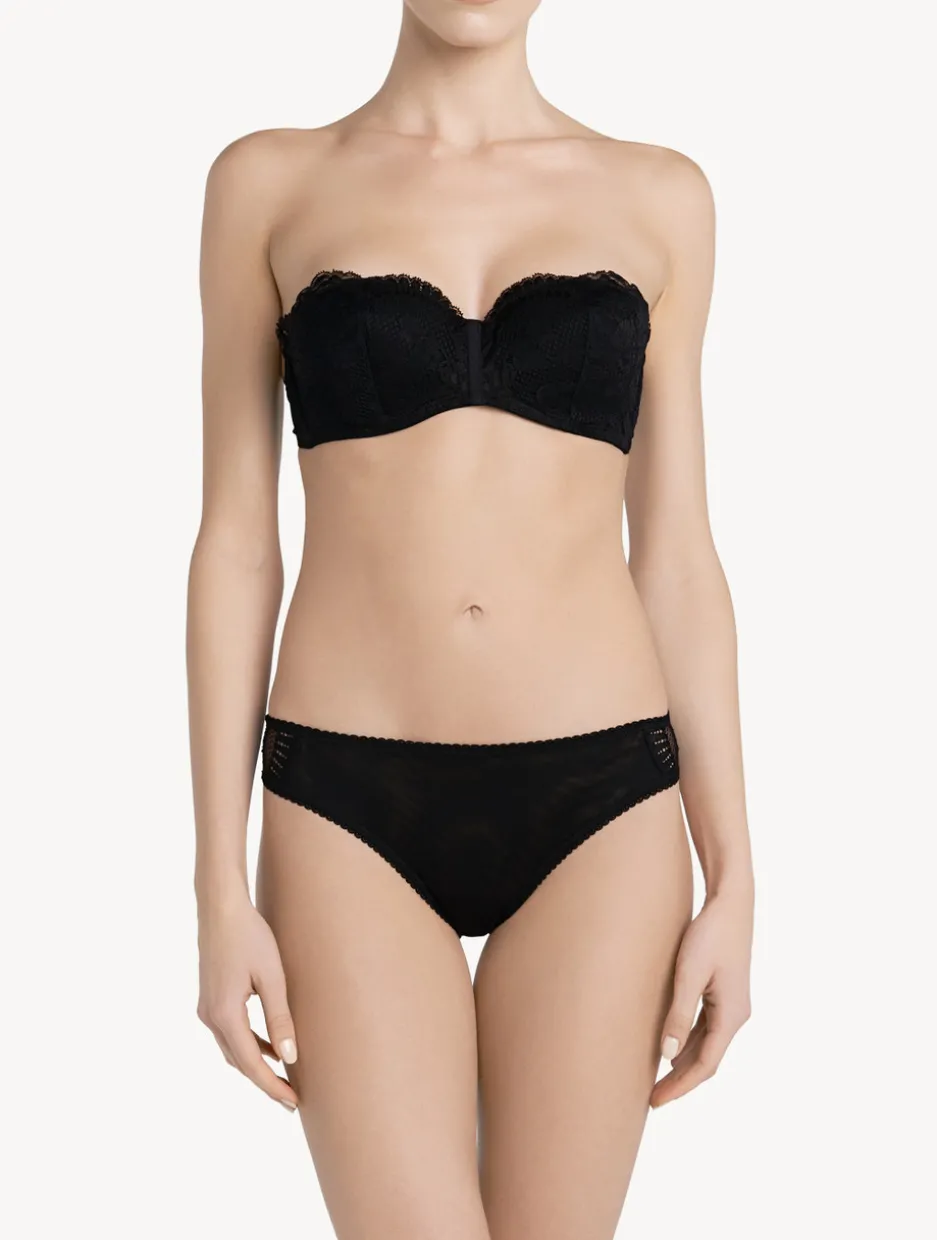Black Lace Bandeau Bra