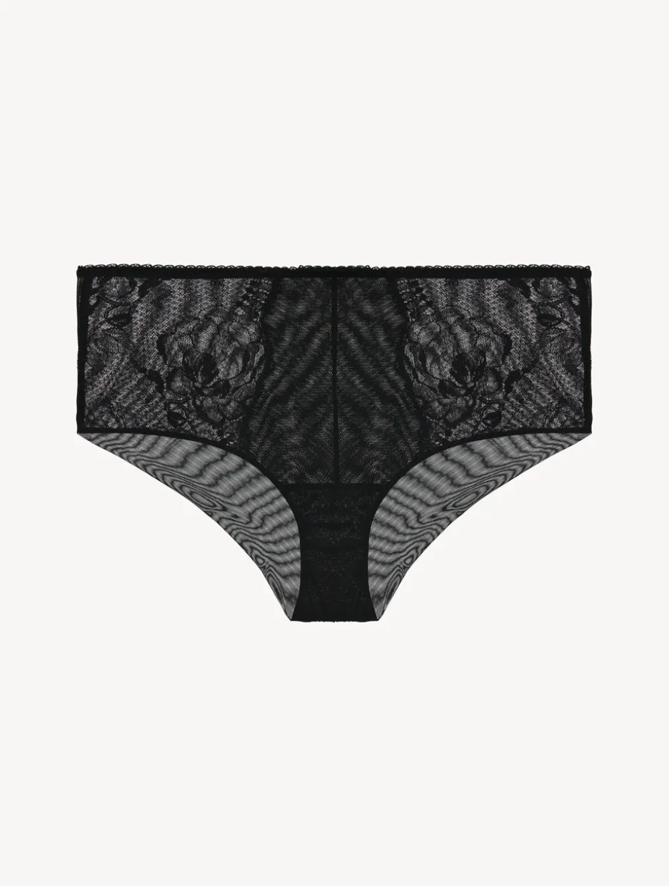 Black Lace High-waisted Brief