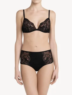 Black Lace High-waisted Brief