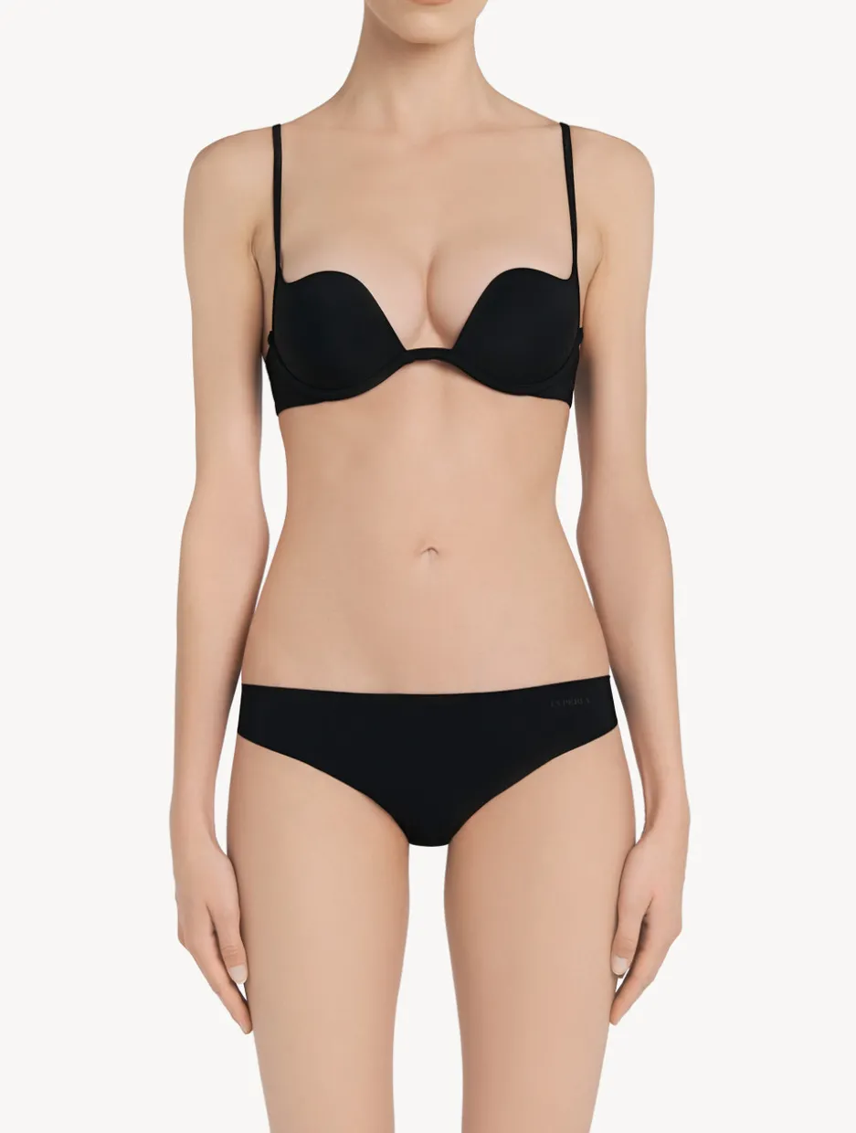 Black Lycra Brazilian Briefs