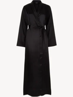 Black Silk Long Robe