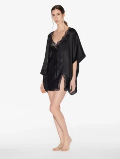 Black Slip With Macramé