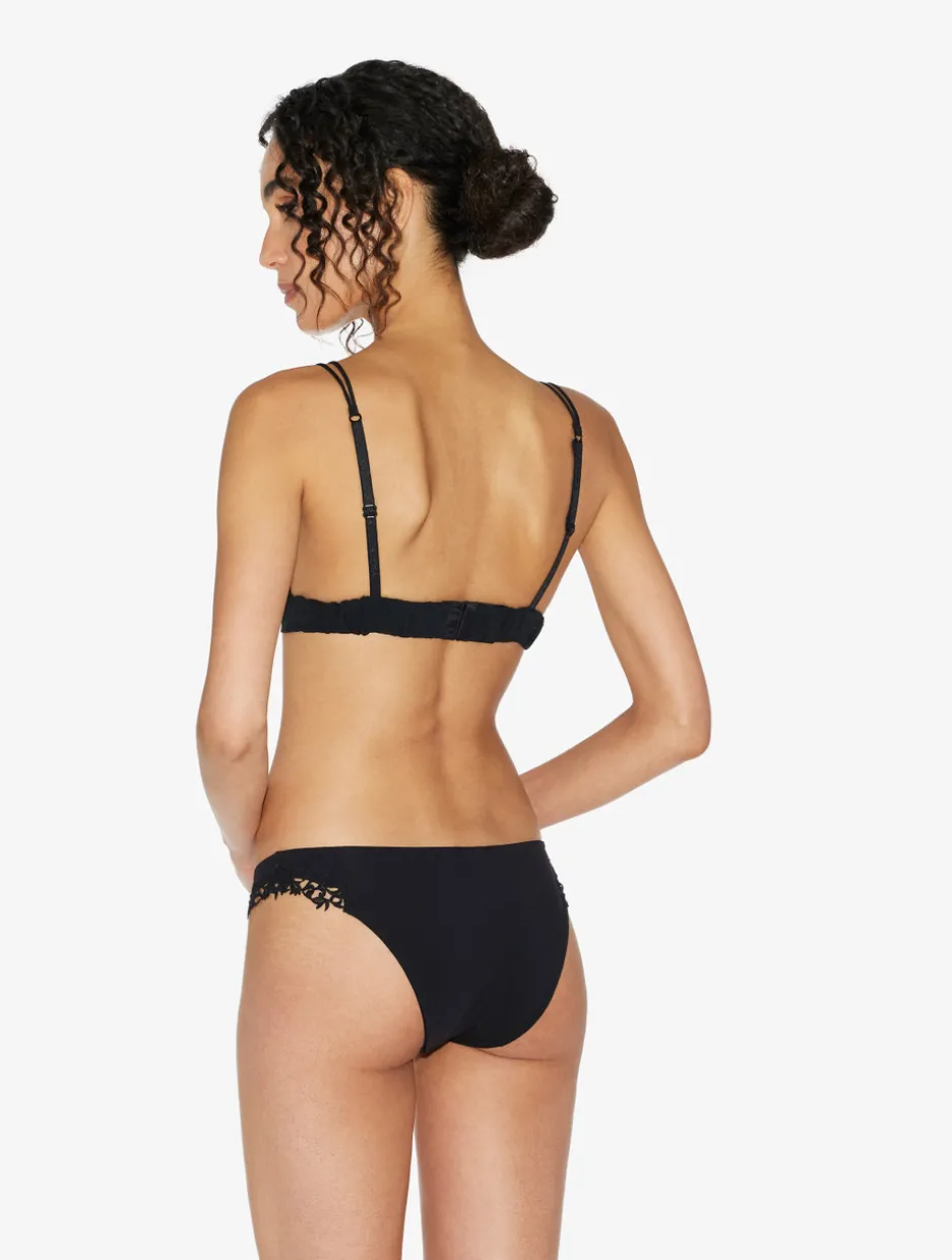 Black Triangle Bra With Macramé