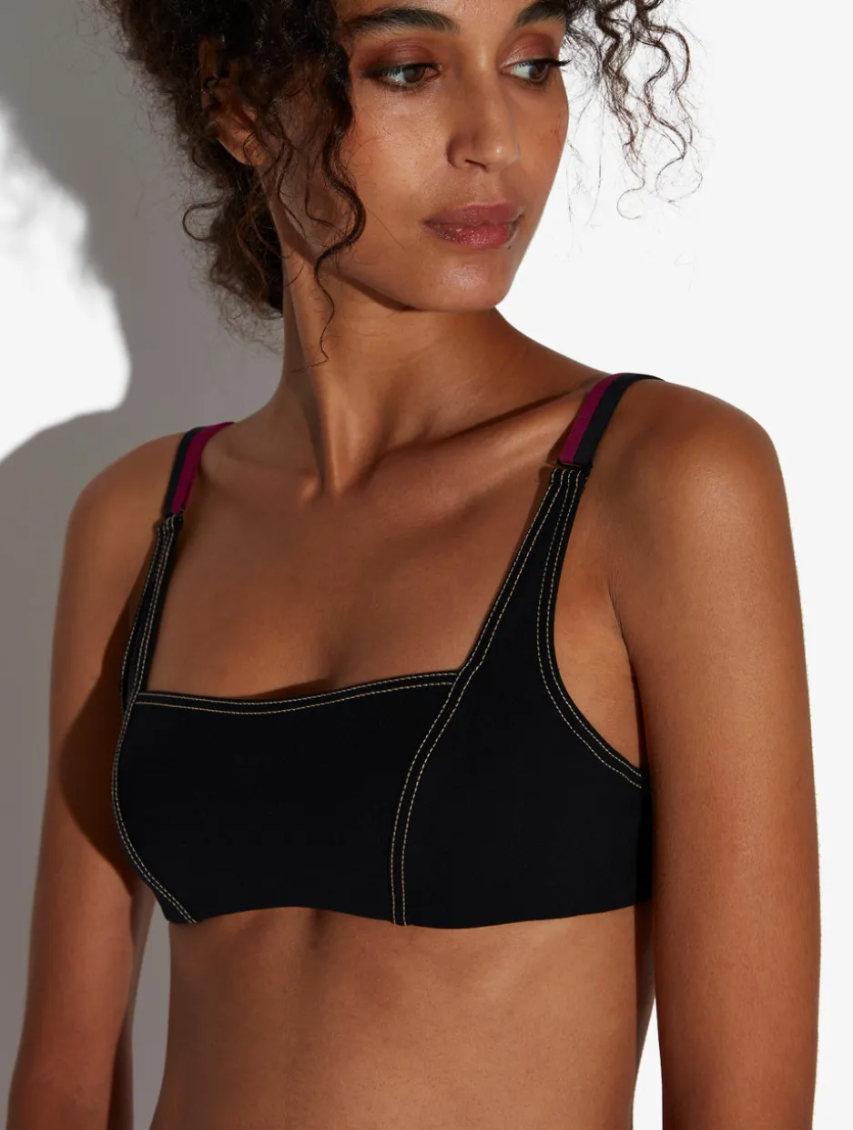 Bralette Bikini Top In Black