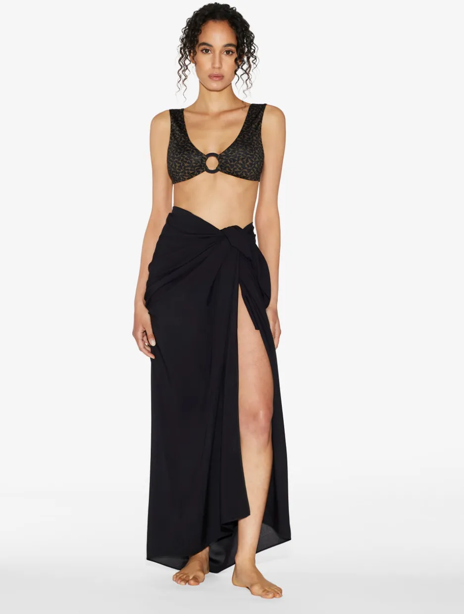 Bralette Bikini Top In Dark Green And Black