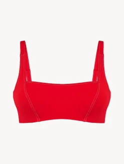 Bralette Bikini Top In Red
